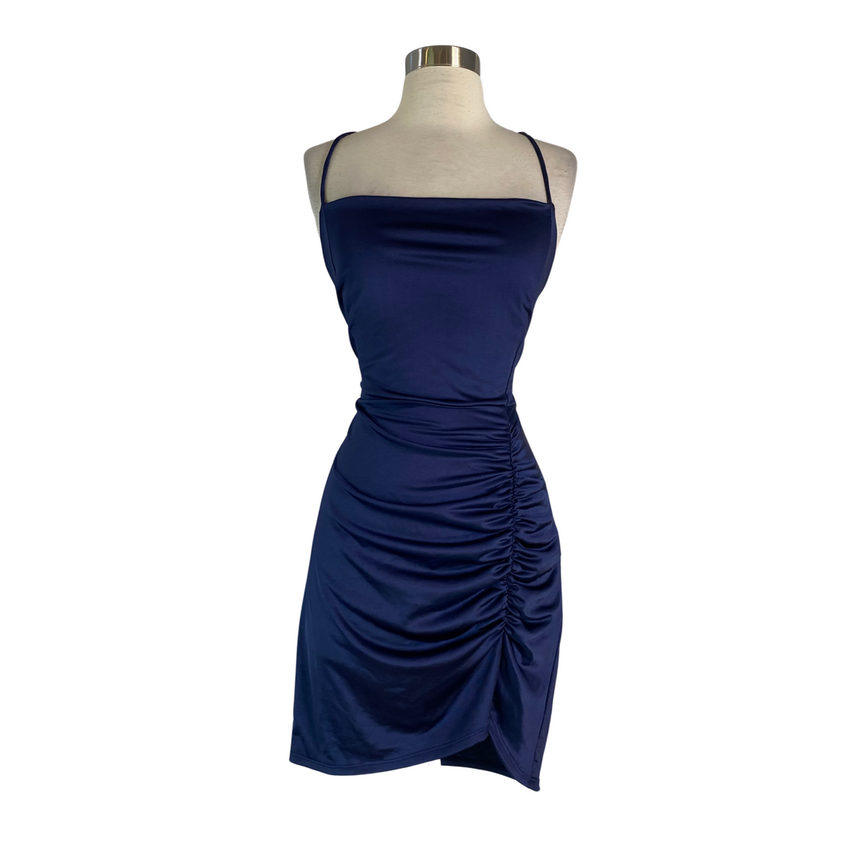 WINDSOR Short Satin Dress Navy Size Large – Style Exchange Boutique PGH
