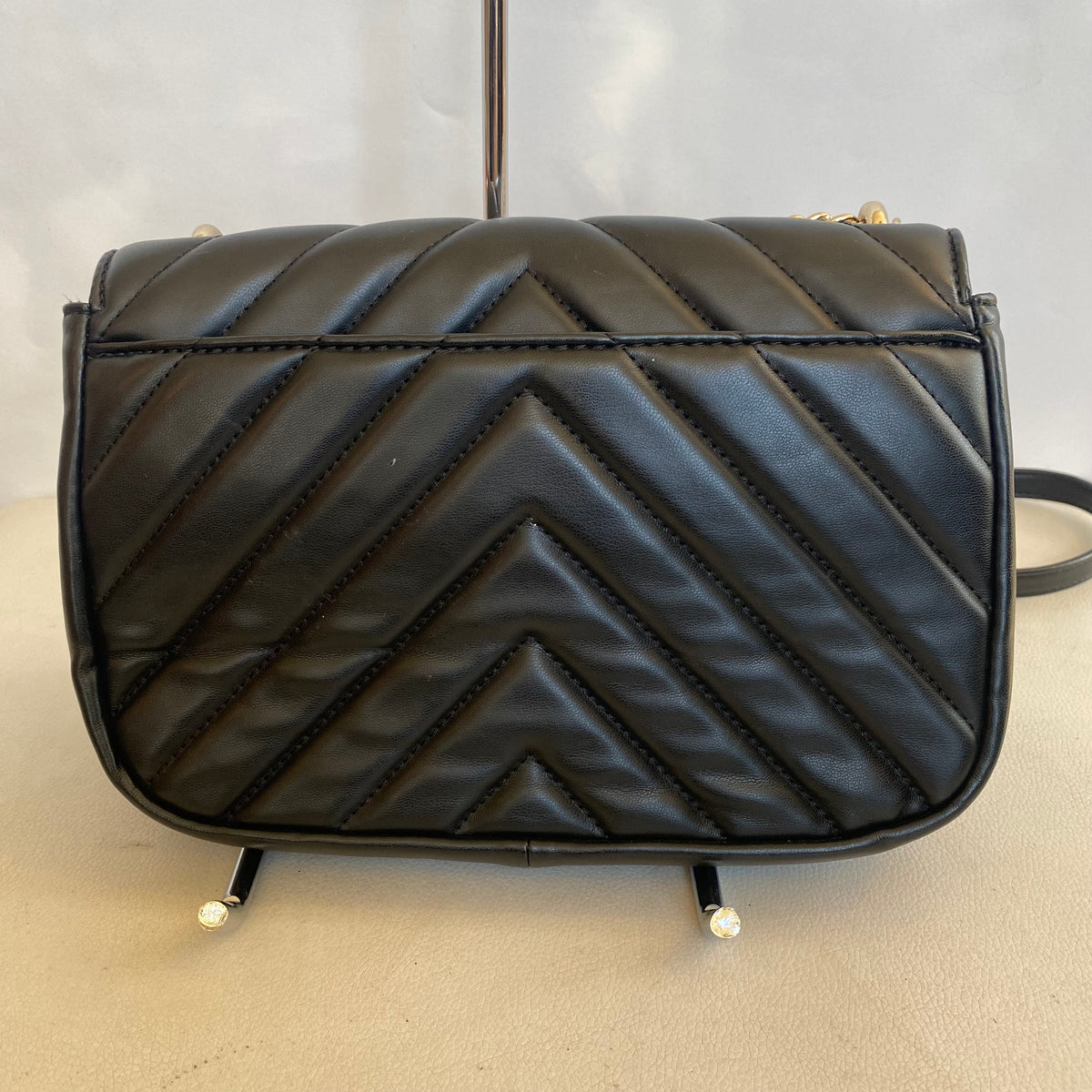 DKNY Veronica Double Zip Crossbody Bag - Monogram Print, Adjustable Strap, Small Purse For Essentials