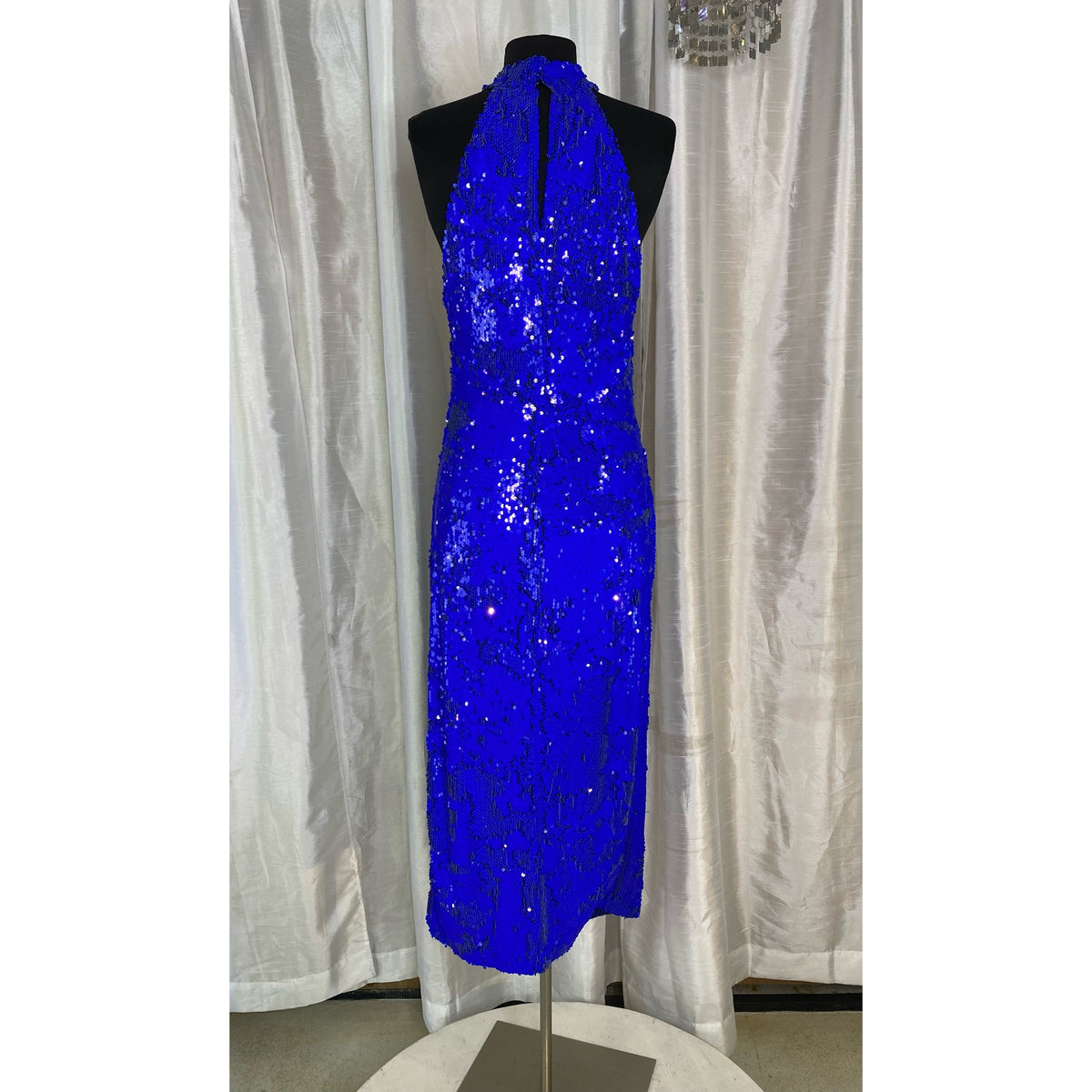 ZARA Midi/Long Cocktail Dress Blue Sequin Size Medium NWT Style Exchange Boutique PGH ZARA Midi/Long Cocktail Dress Blue Sequin Size Medium NWT Style Exchange Boutique PGH