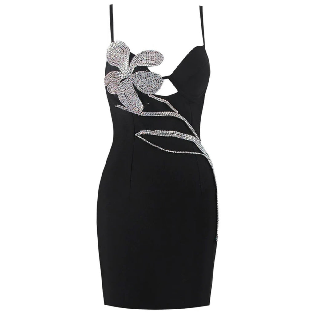 BELLA BARNETT Opeme Short Cocktail Dress Black Size Medium NWT