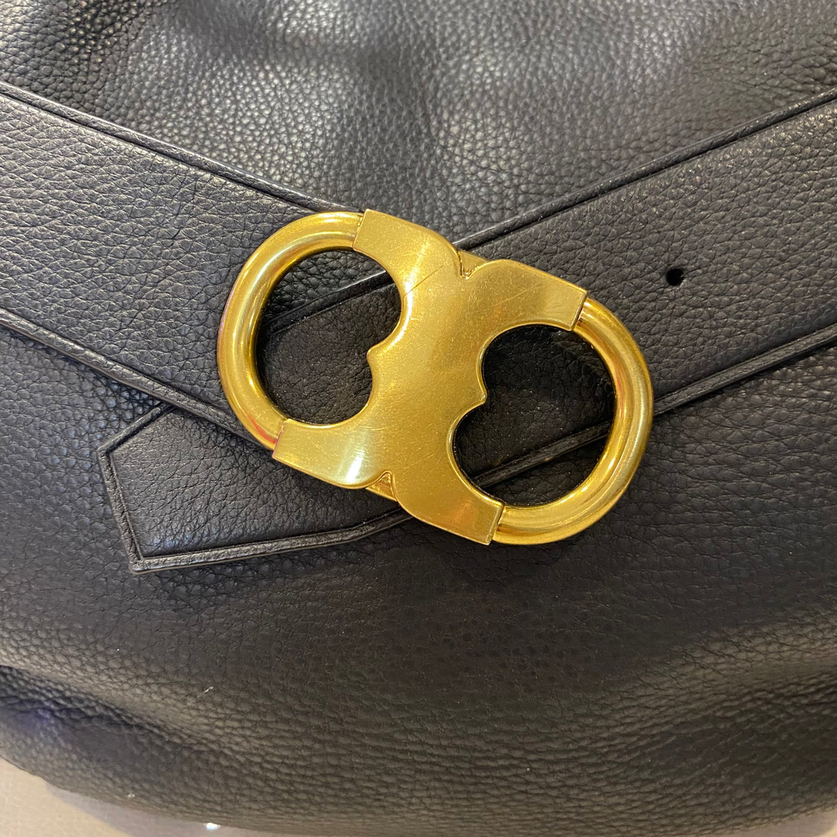 TORY BURCH Black Leather Gemini Link Shoulder Bag – Style Exchange