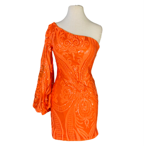 BOUTIQUE Short Cocktail Dress Orange Size 4