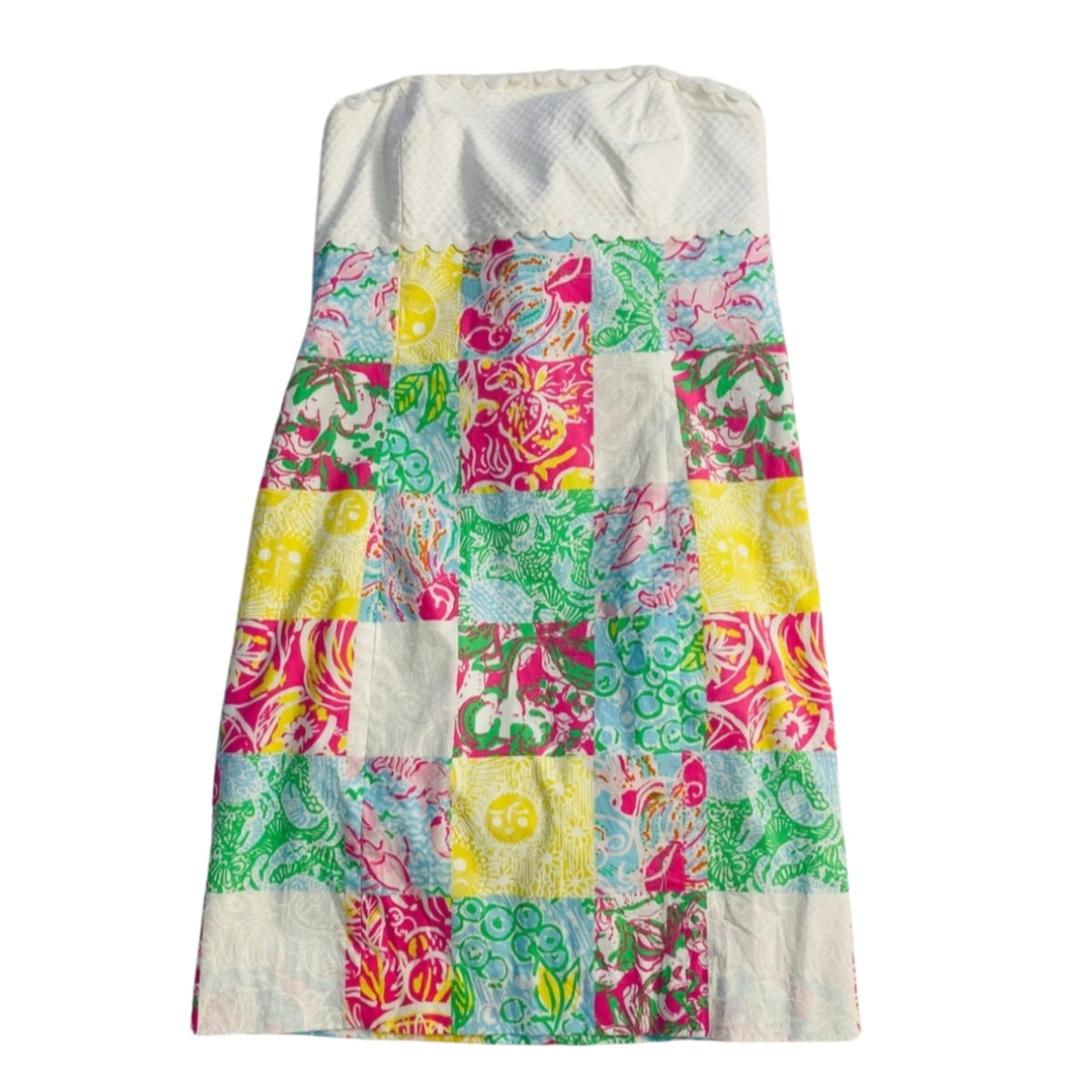 lilly pulitzer strapless maxi dress LILLY PULITZER Short Strapless Multi-Color Dress Size 6 – Style Exchange  Boutique PGH