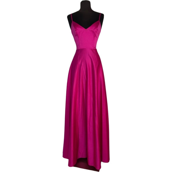 JULES & CLEO Long Satin Gown Pink Size 4