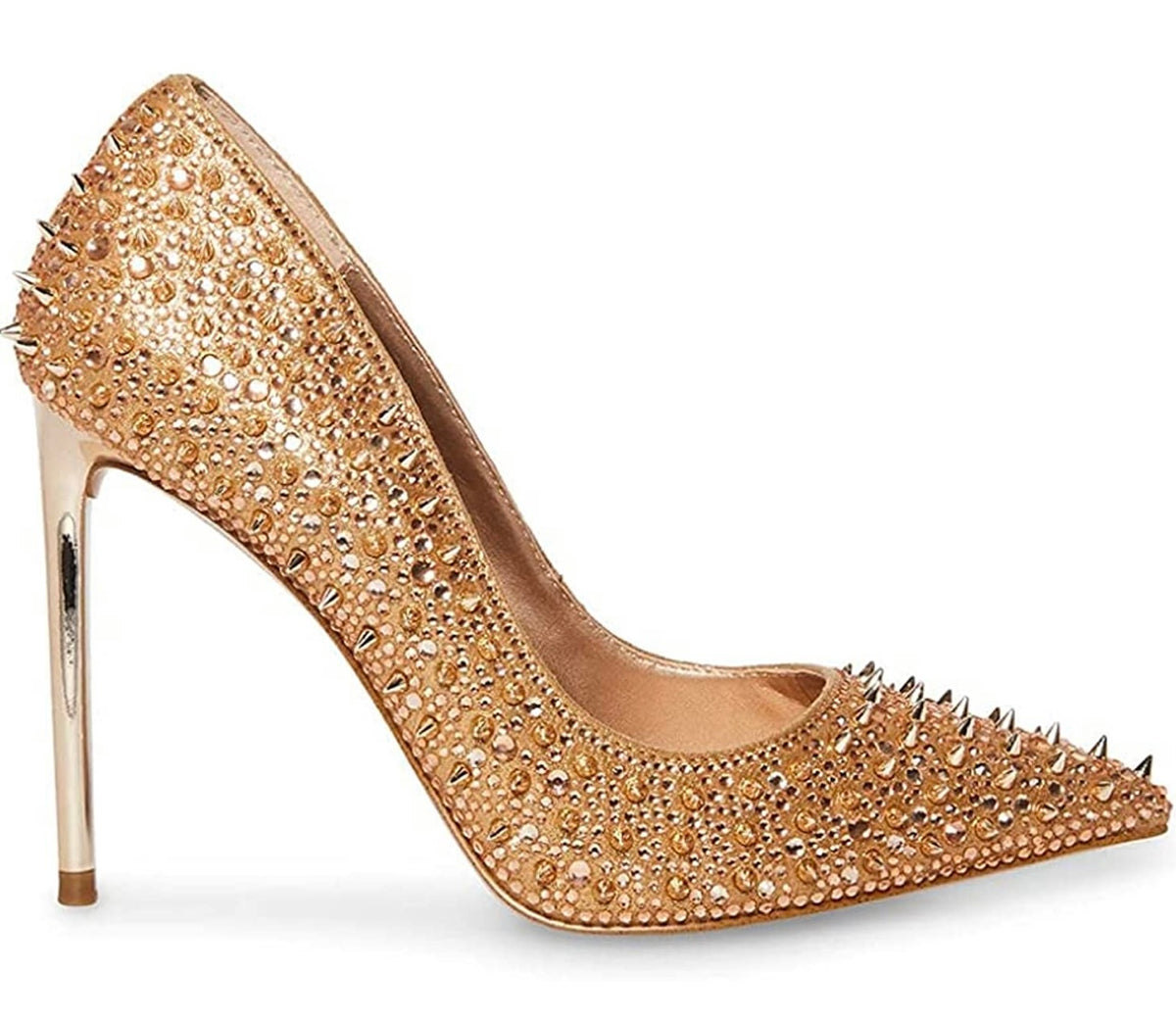 Gold hot sale studded heels