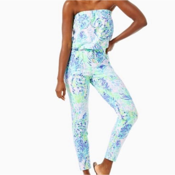 LILLY PULITZER Keely Strapless Jumpsuit Size M