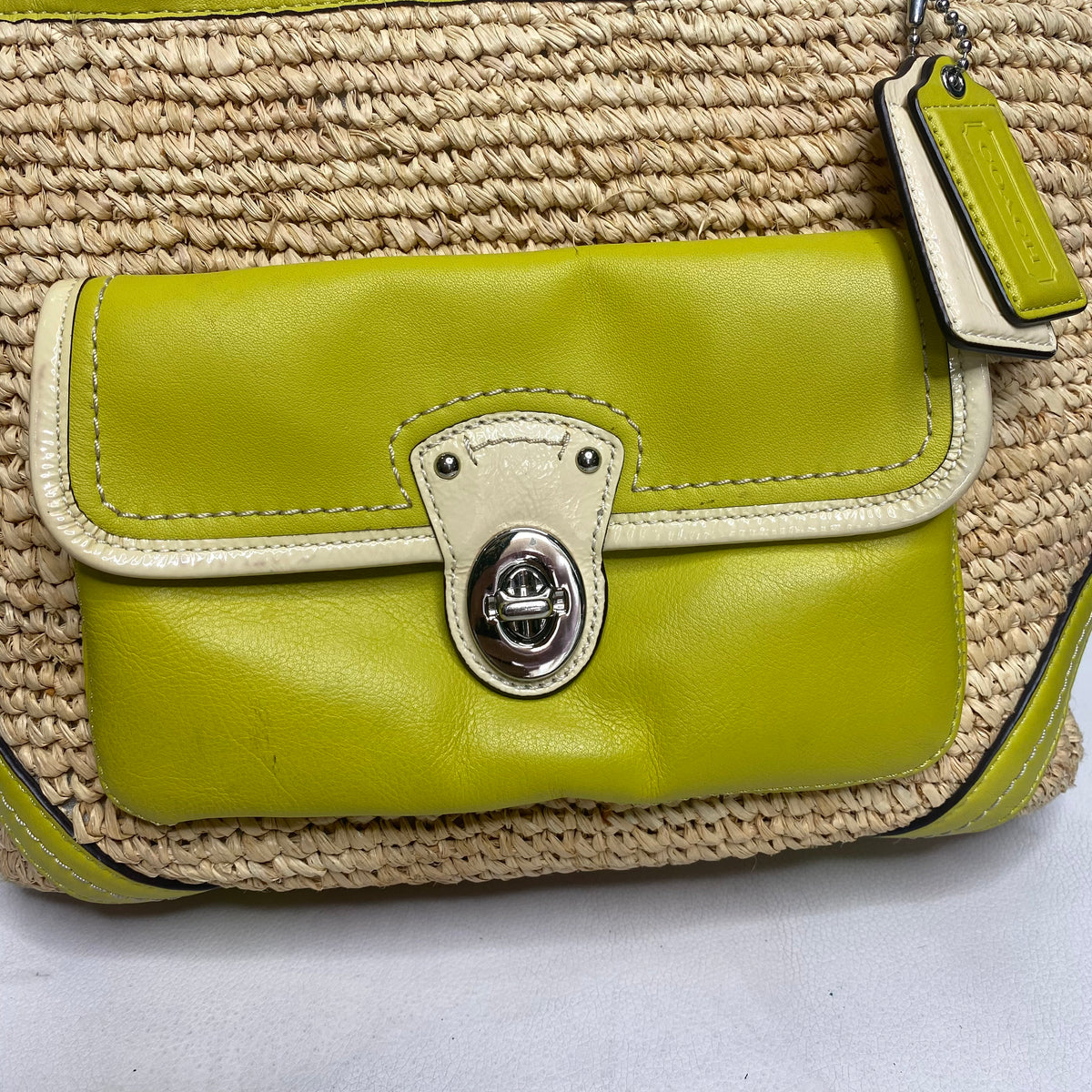 Lime green and zebra print Coach purse - Totes - Salem, Illinois
