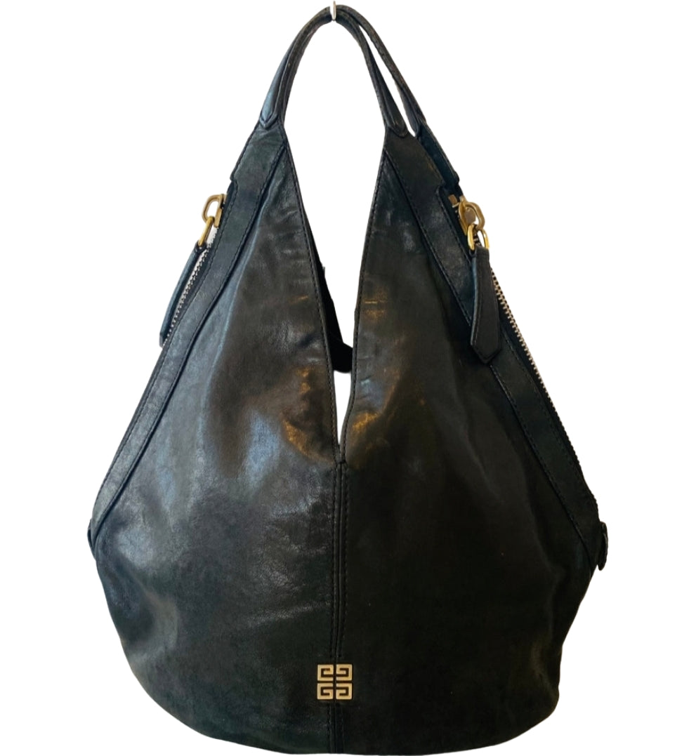 GIVENCHY Tinhan Leather Hobo Medium Black Style Exchange Boutique PGH