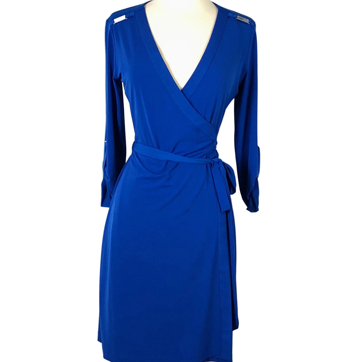 CALVIN KLEIN Royal Blue Wrap Dress Size 4 – Style Exchange Boutique PGH