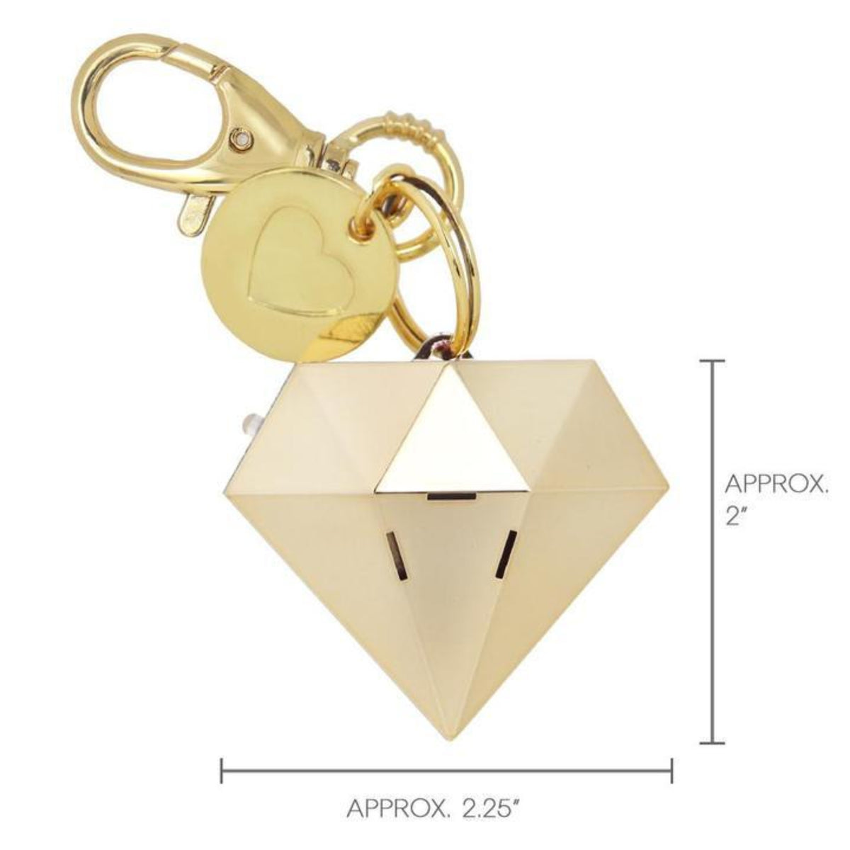 BLINGSTING Gold Gemstone Ahh!-Larm Keychain NIB