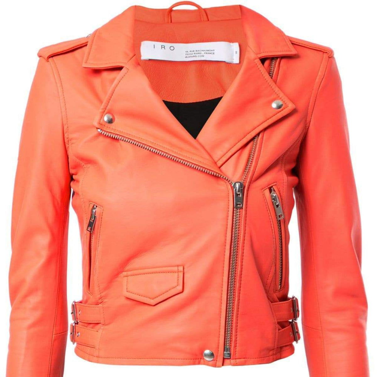 Distribuere Seaside flertal IRO Coral Leather Motorcycle Jacket – Style Exchange Boutique PGH