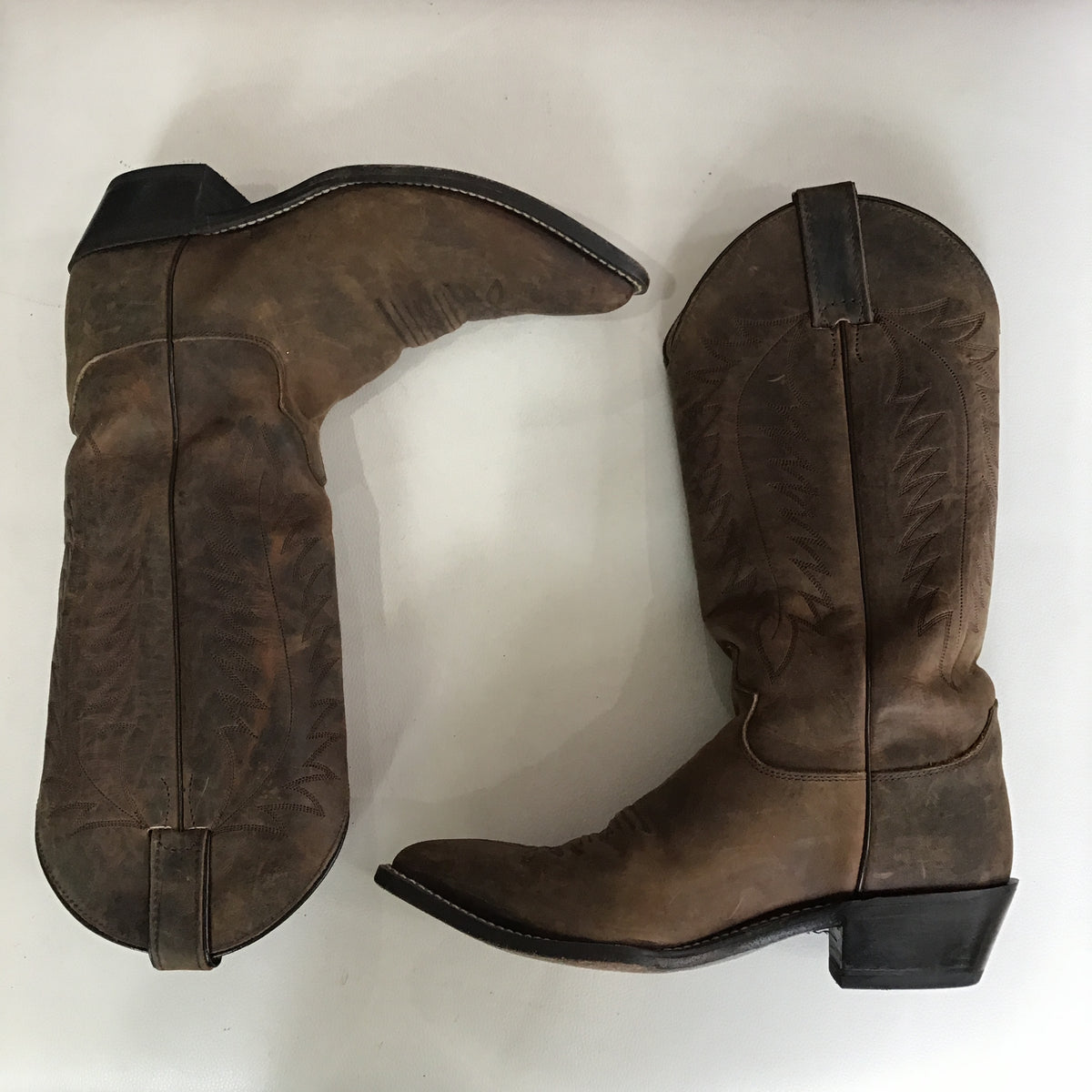 Pre-owned Christian Louboutin Western Boots In Brown