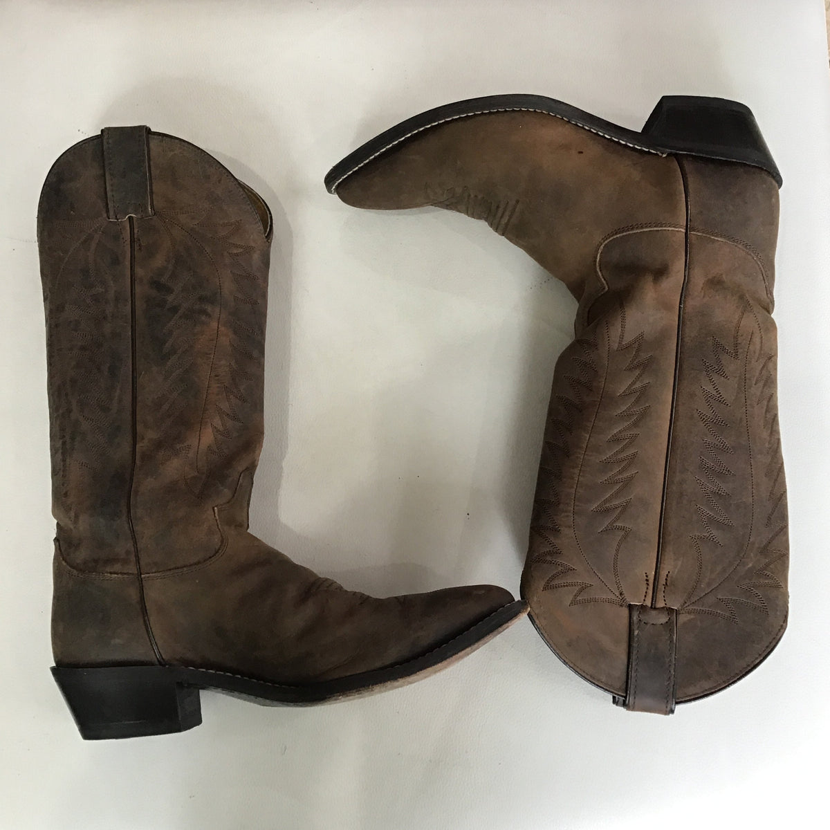 Pre-owned Christian Louboutin Western Boots In Brown