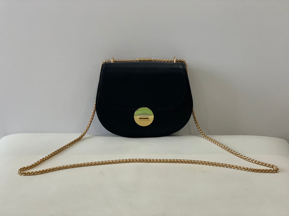 COCCINELLE: Lv3 mini bag in grained leather - Black  Coccinelle mini bag  E5LV3520108 online at