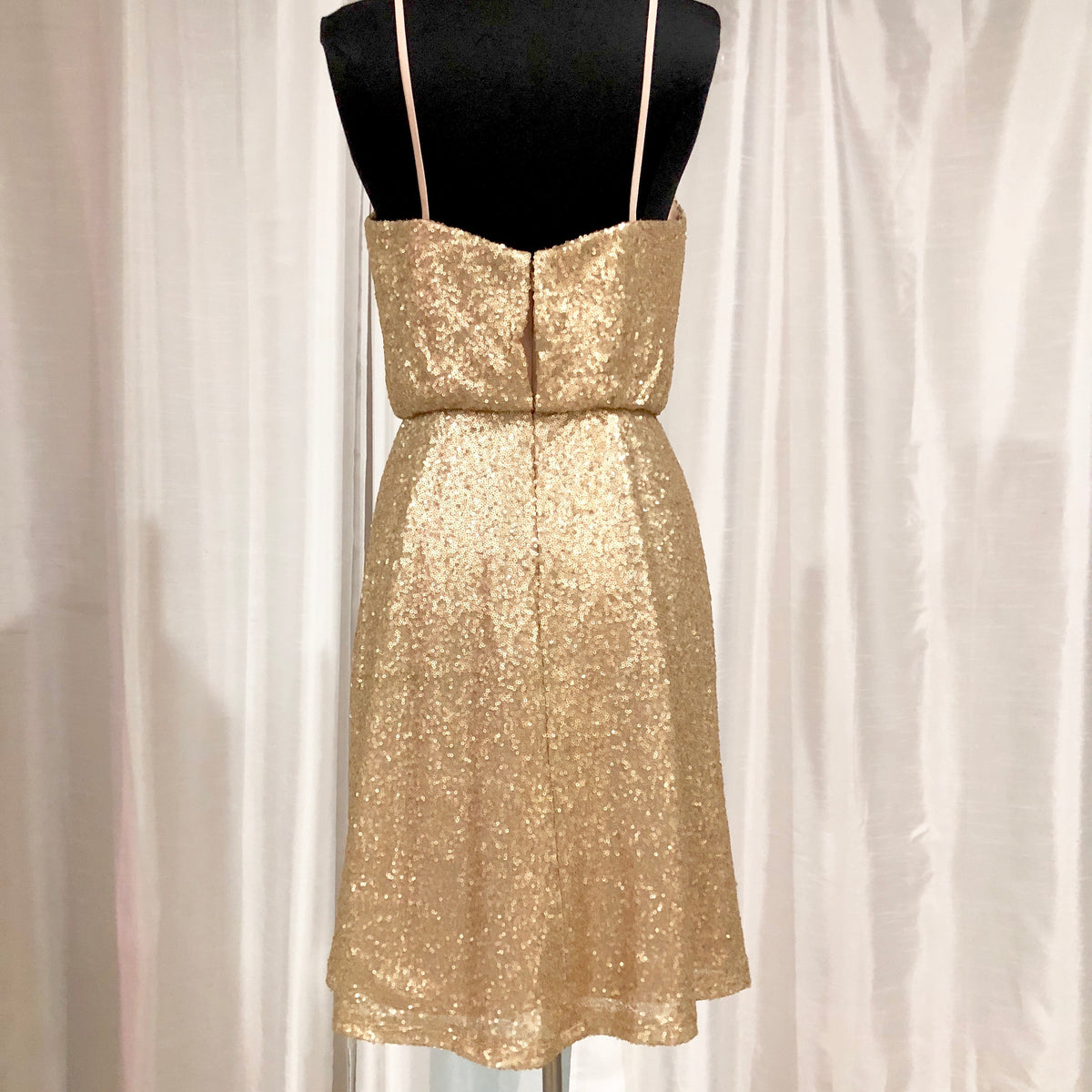 slim fit dress slacks Lovely Day Mesh w/ Sequin U-STAR Pattern Dress Rose Gold / L main image 1