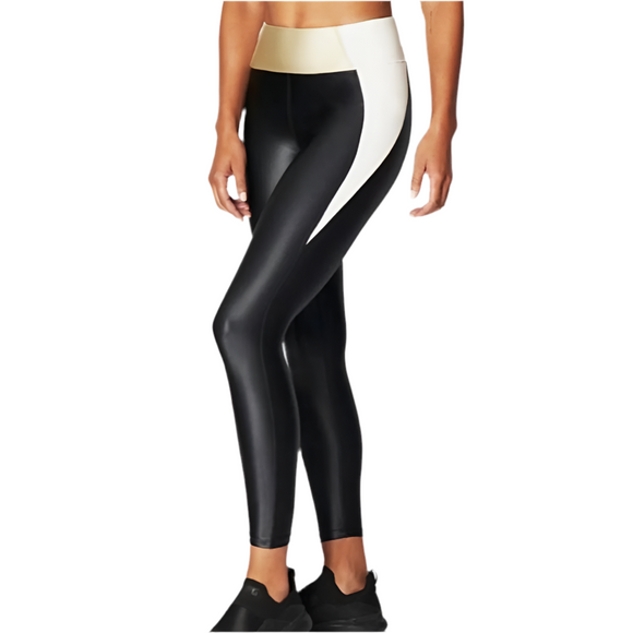 HEROINE SPORT Racer Legging In Ivory/Brushed
Gold Size Small