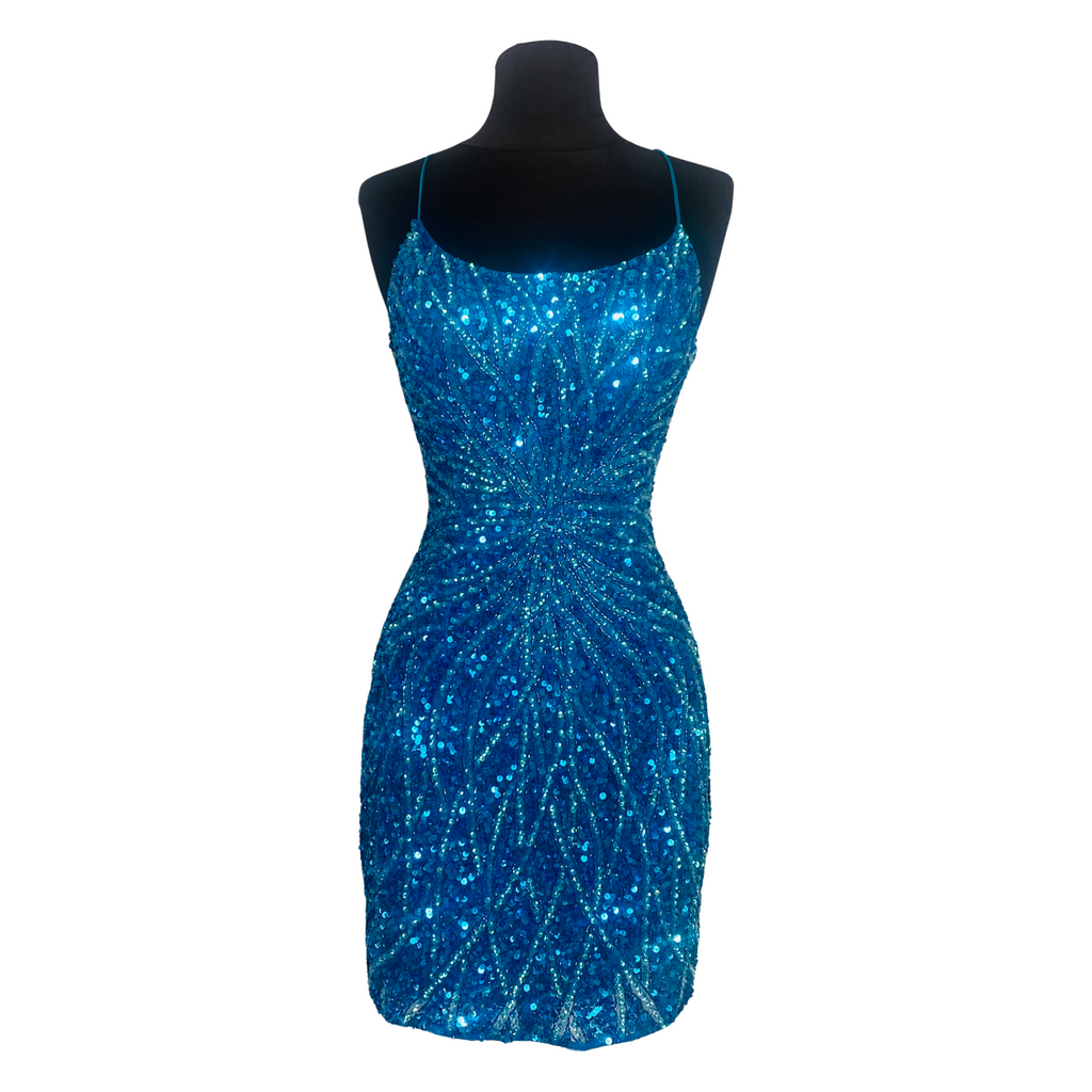 BOUTIQUE Short Cocktail Dress Turquoise Size 4
