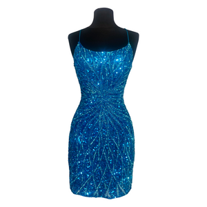 BOUTIQUE Short Cocktail Dress Turquoise Size 4