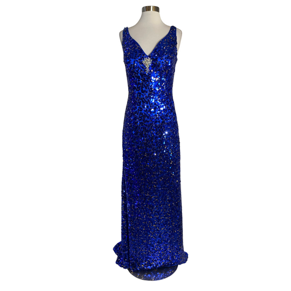 KARISHMA Long Gown Royal Blue Size 16 NWT