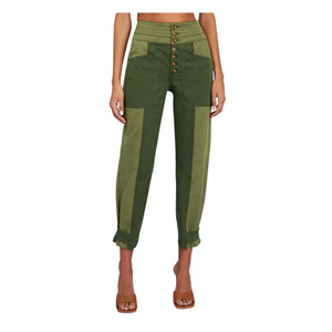 VERONICA BEARD Marley Two-Toned Pants Green Size 31