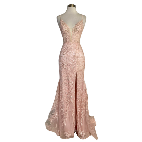 SHERRI HILL Style 56251 Long Gown Blush Size 0