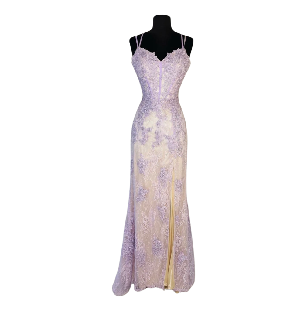 Ashley Lauren Long Gown Lilac Size 6