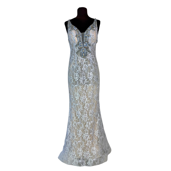 INTRIGUE Long Gown Gray Size 2