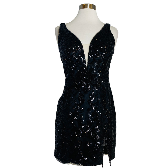 BOUTIQUE Sequin Cocktail Dress Black Size 6