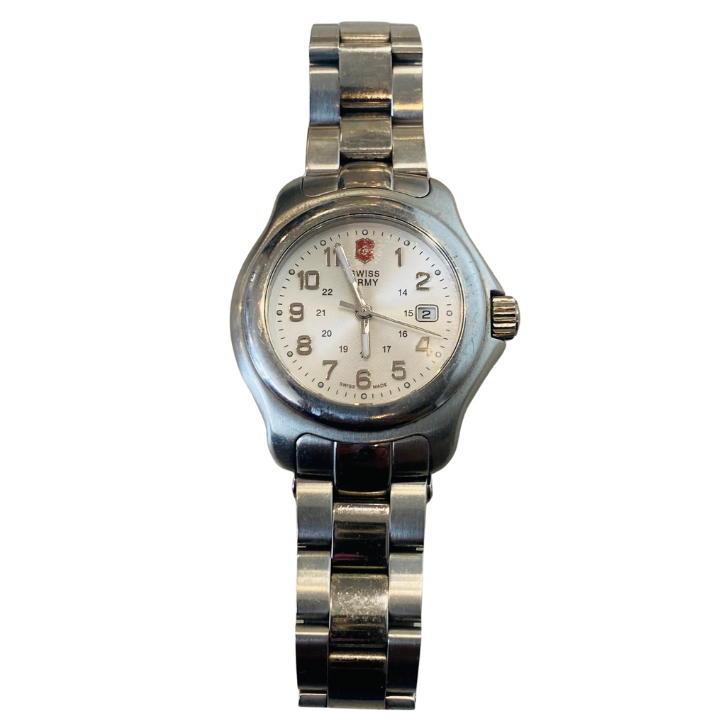 SWISS ARMY Officers 1884 24705 Woman’s Wrist Watch Stainless Steel