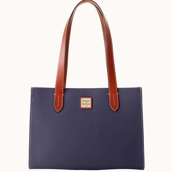 DOONEY & BOURKE Pebbled Grain Leather Small Shopper Navy
