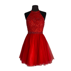 SHERRI HILL #32335 Red Short Gown Size 0