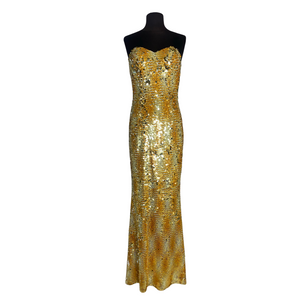 BOUTIQUE Long Gown Gold/Orange Size 6 NWT