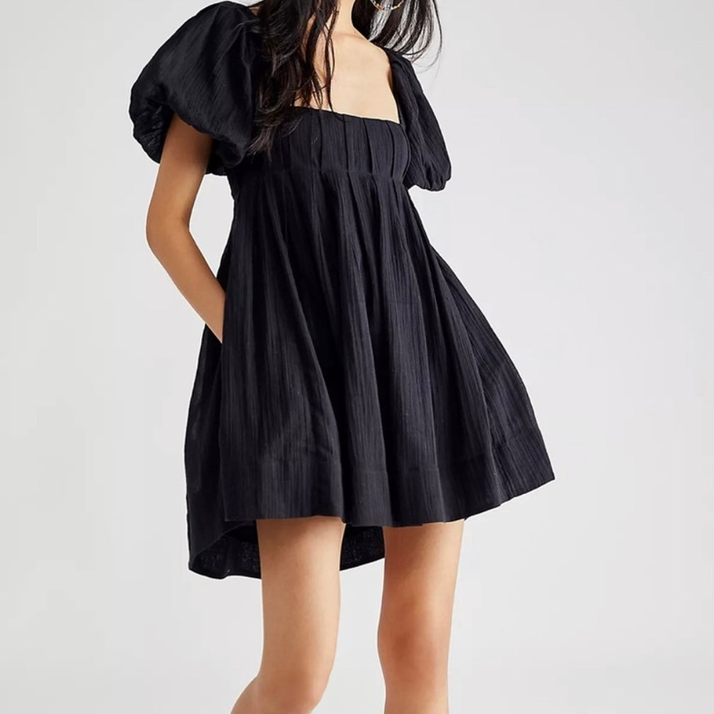 FREE PEOPLE Marina Mini Dress Black Size Small