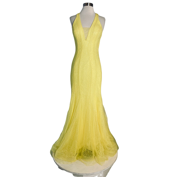 JASZ Long Gown Yellow Size 4