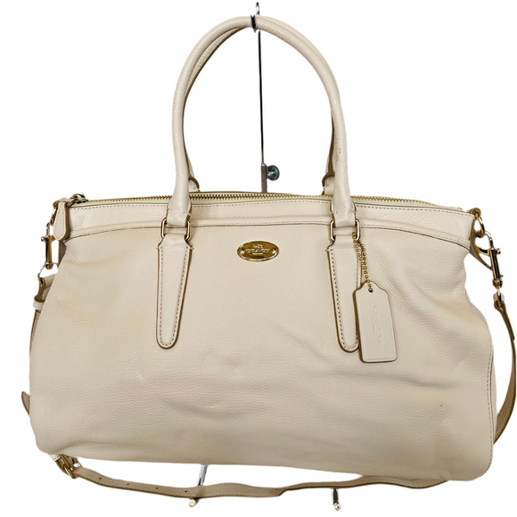 COACH Morgan Satchel Hand Bag Ivory Winter White F36125