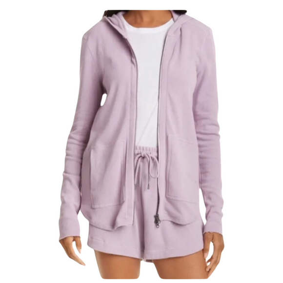 ATM French Terry Zip Hoodie Lavender Size Medium