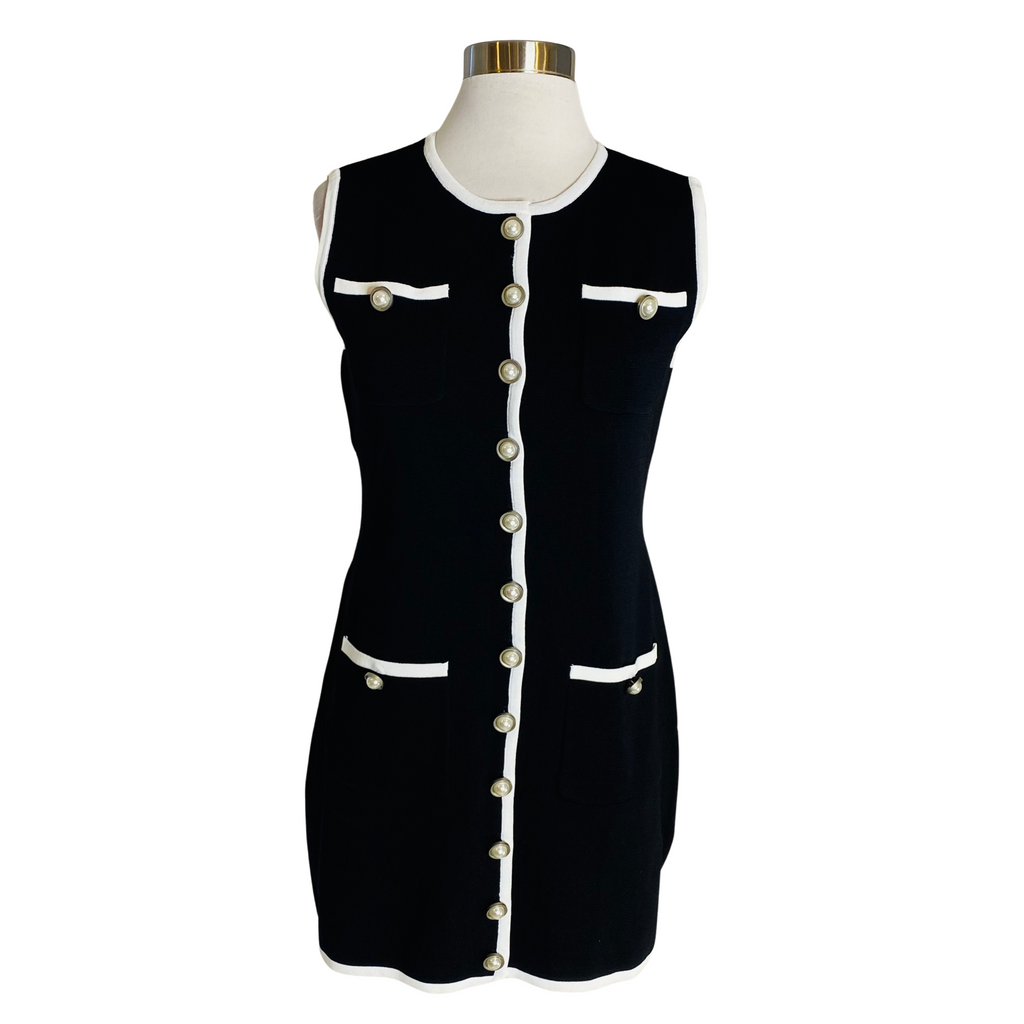 VICI Knit Cocktail  Dress Black/White Size Small NWT