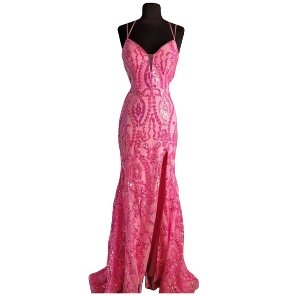 RACHEL ALLAN Style 70279 Long Gown Pink Size 0