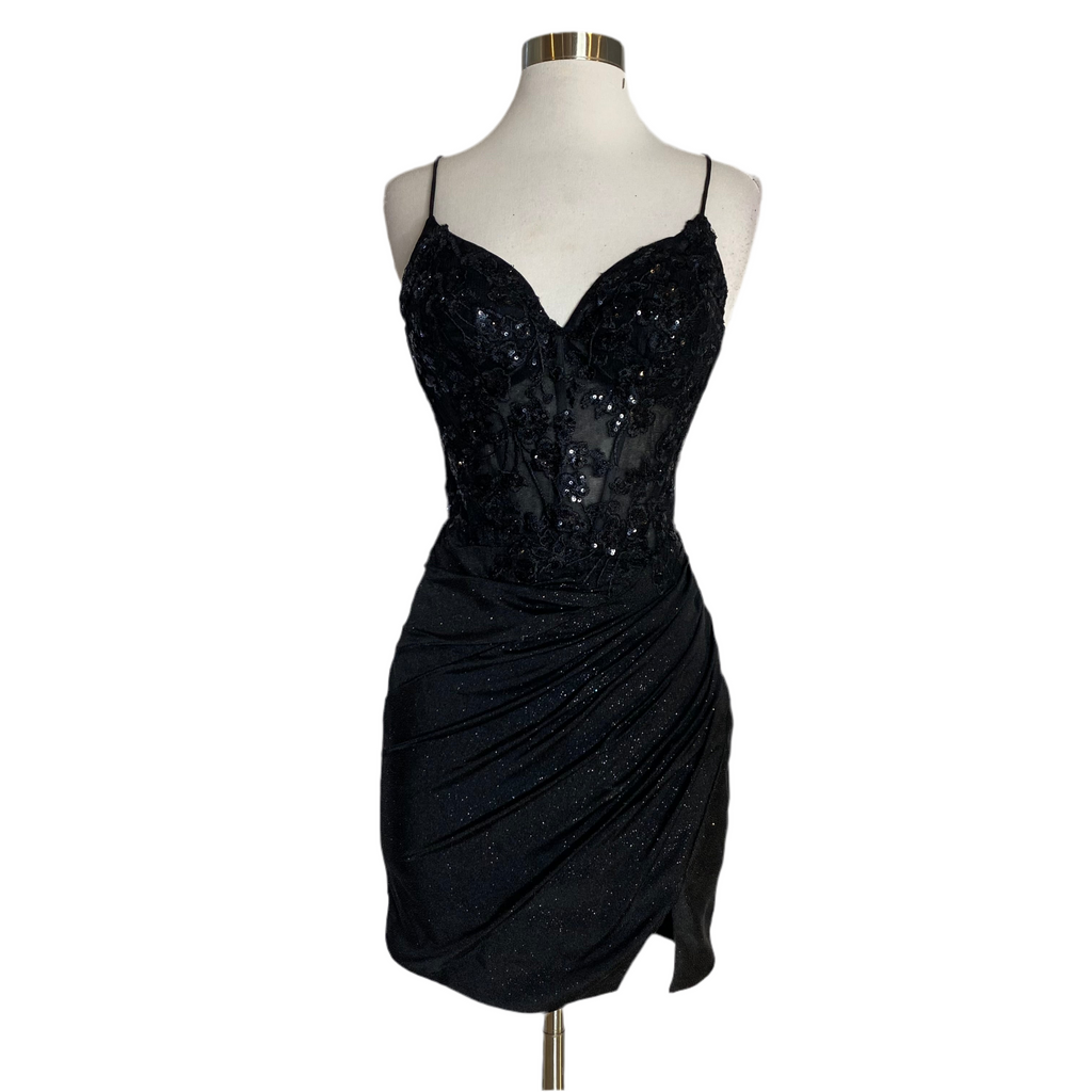 EUREKA Short Cocktail Dress Black Size XS