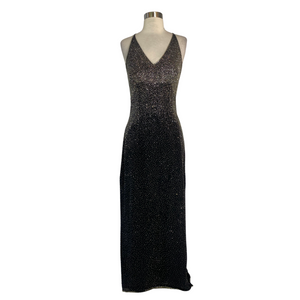 SCALA Long Embellished Gown Black Size Large