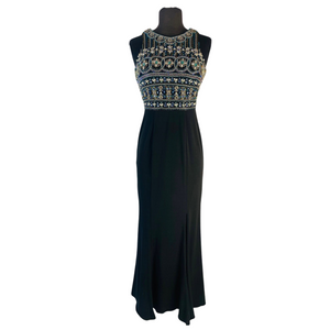 JVN by JOVANI Style #48707A Long Navy Gown Size 2