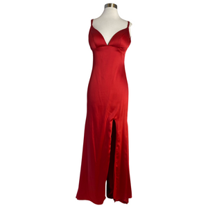 TIFFANY DESIGNS Long Satin Gown Red Size 4