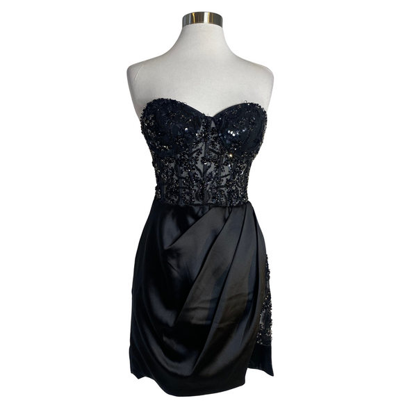 JOVANI Style 22931 Short Dress Black Size 2