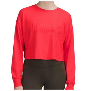 LULULEMON Muscle Love Long Sleeve *Motif Red Size 10 NWT