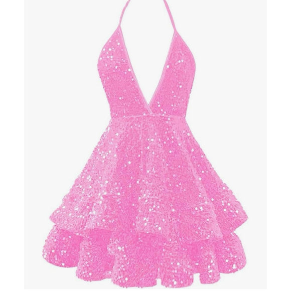 RIAH MARIE Halter Party Dress Pink Size 2X