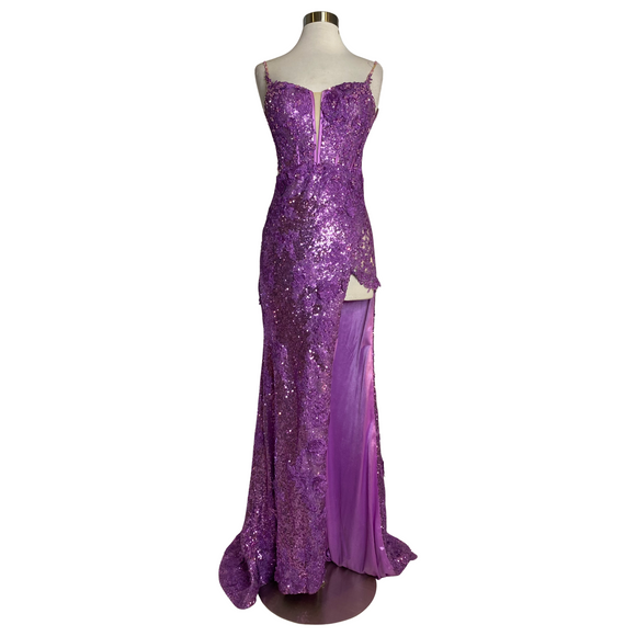 SHERRI HILL Style 54838 Long Gown Orchid Size 4