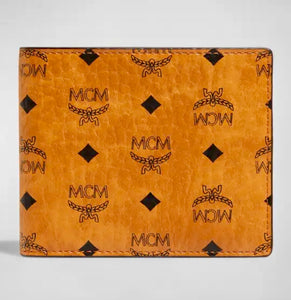 MCM Mens Visetos Monogram Flap Wallet