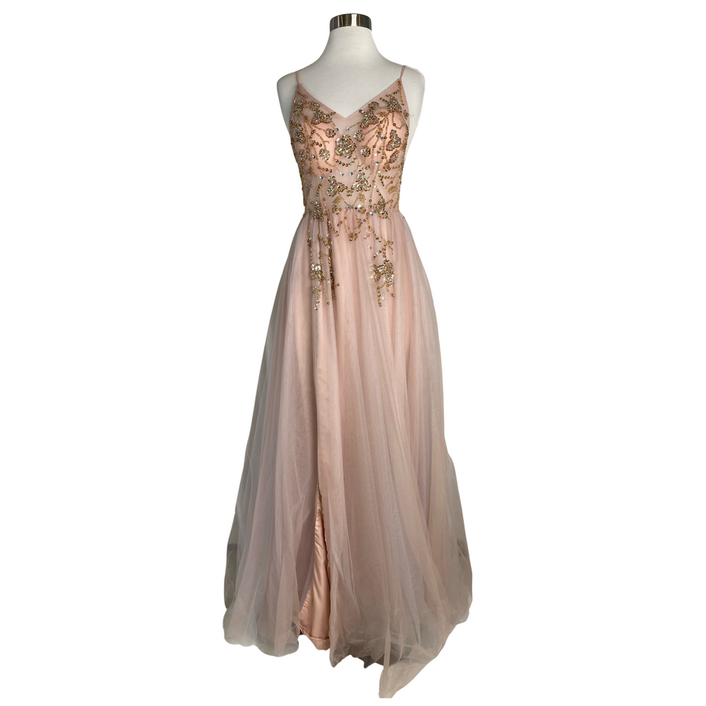 BOUTIQUE Long Tulle Gown Blush Size 6