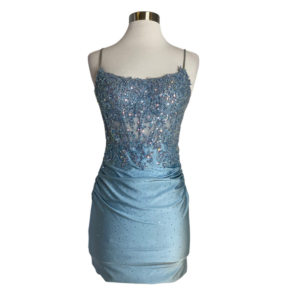 MAJA BELLA Short Dress Blue Size 0