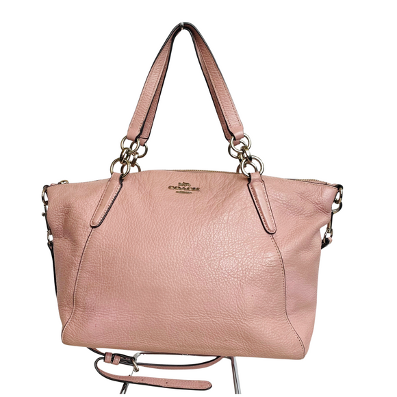 COACH Pink Leather Kelsey Satchel Handbag F28993